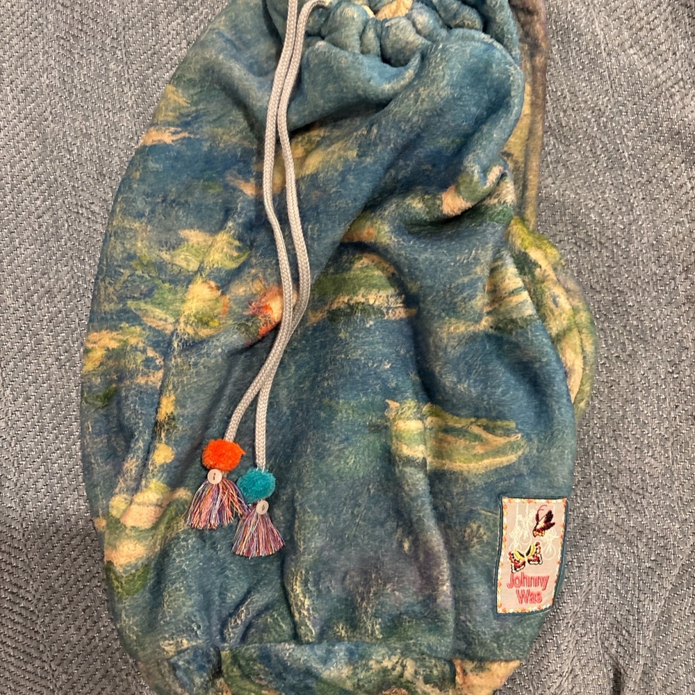 NWOT - Johnny Was Floral Satchel Bag Fleece Lined Boho Purse